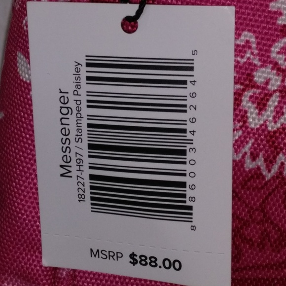NWT Vera Bradley Messenger Bag in Stamped Paisley - Picture 5 of 8